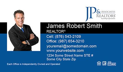 JP-and-Associates-Realtors-Business-Card-Core-With-Medium-Photo-TH52-P1-L1-D3-Blue-Black-White