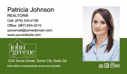 John-Greene-Realtor-Business-Card-Compact-With-Full-Photo-TH07C-P2-L3-D3-Green-White