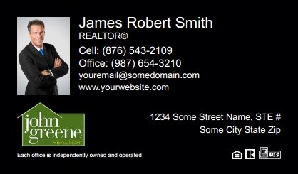 John-Greene-Realtor-Business-Card-Compact-With-Small-Photo-TH22B-P1-L3-D3-Black