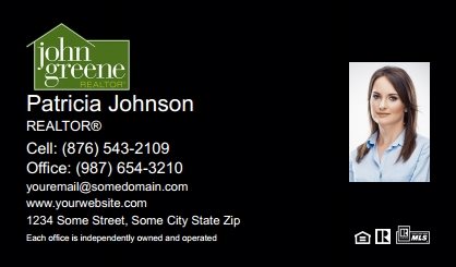 John-Greene-Realtor-Business-Card-Compact-With-Small-Photo-TH24B-P2-L3-D3-Black