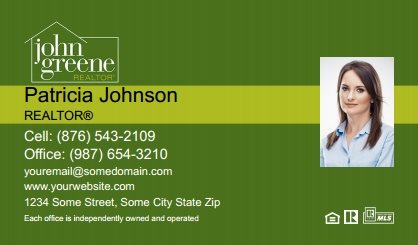 John-Greene-Realtor-Business-Card-Compact-With-Small-Photo-TH24C-P2-L3-D3-Green