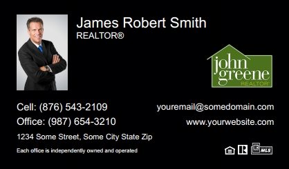 John-Greene-Realtor-Business-Card-Compact-With-Small-Photo-TH25B-P1-L3-D3-Black