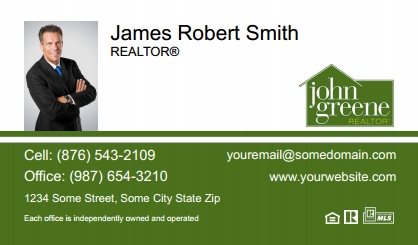 John-Greene-Realtor-Business-Card-Compact-With-Small-Photo-TH25C-P1-L1-D3-Green-White