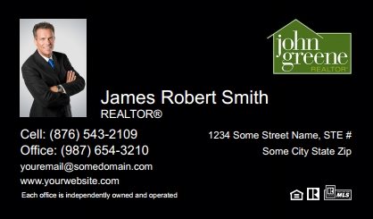 John-Greene-Realtor-Business-Card-Compact-With-Small-Photo-TH27B-P1-L3-D3-Black