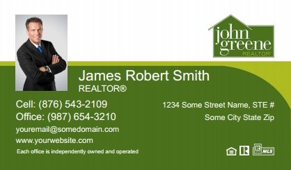 John-Greene-Realtor-Business-Card-Compact-With-Small-Photo-TH27C-P1-L1-D3-Green-White