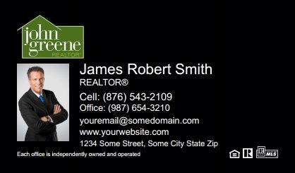 John-Greene-Realtor-Business-Card-Compact-With-Small-Photo-TH28B-P1-L3-D3-Black