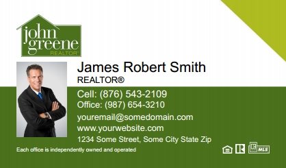 John-Greene-Realtor-Business-Card-Compact-With-Small-Photo-TH28C-P1-L1-D3-Green-White