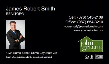 John-Greene-Realtor-Business-Card-Compact-With-Small-Photo-TH29B-P1-L3-D3-Black