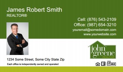 John-Greene-Realtor-Business-Card-Compact-With-Small-Photo-TH29C-P1-L1-D1-Green-White
