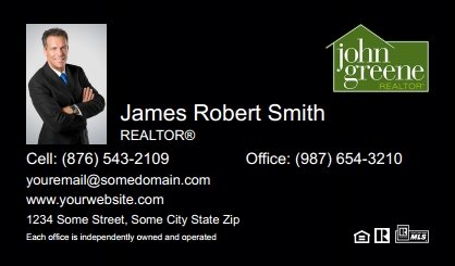 John-Greene-Realtor-Business-Card-Compact-With-Small-Photo-TH30B-P1-L3-D3-Black