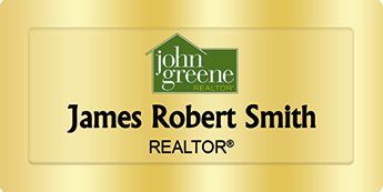 John Greene Realtors Name Badges Golden (W:1-1/2