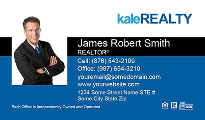 Kale-Realty-Business-Card-Core-With-Medium-Photo-TH52-P1-L1-D3-Blue-Black-White
