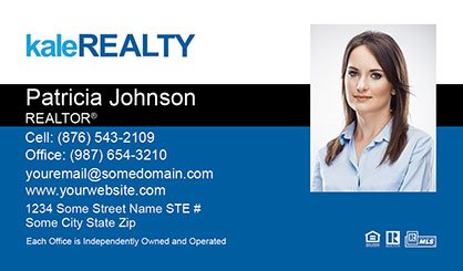 Kale-Realty-Business-Card-Core-With-Medium-Photo-TH52-P2-L1-D3-Blue-Black-White
