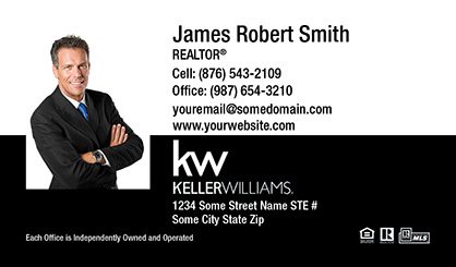 Keller-Williams-Business-Card-Compact-With-Medium-Photo-TH3-P1-L3-D3-Black-White