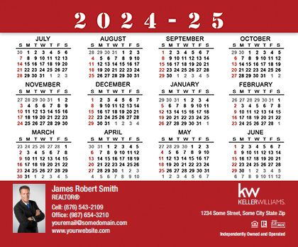 Keller Williams Calendar Magnet 3.5X4 KW-CALMAG3540-009