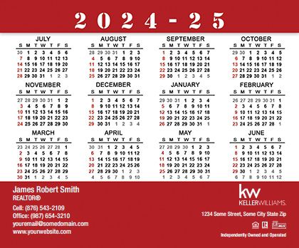 Keller Williams Calendar Magnet 3.5X4 KW-CALMAG3540-013