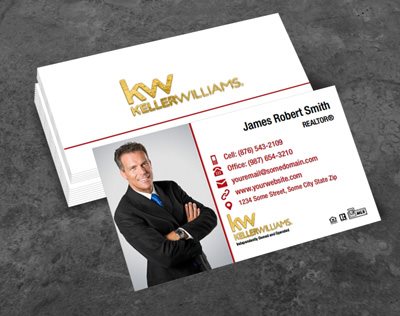 Keller Williams Raised Gold Foil Business Cards KW-BCFOIL-001