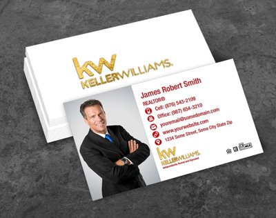 Keller Williams Raised Gold Foil Business Cards KW-BCFOIL-005