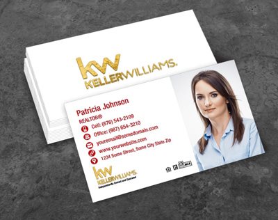 Keller Williams Raised Gold Foil Business Cards KW-BCFOIL-007