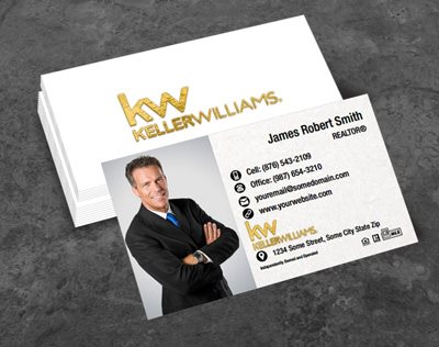 Keller Williams Raised Gold Foil Business Cards KW-BCFOIL-009