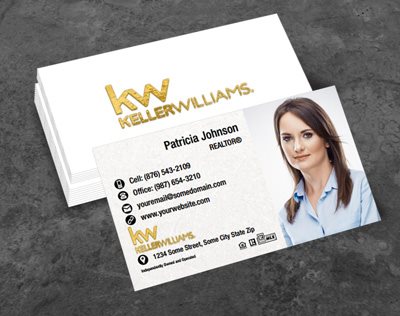 Keller Williams Raised Gold Foil Business Cards KW-BCFOIL-011