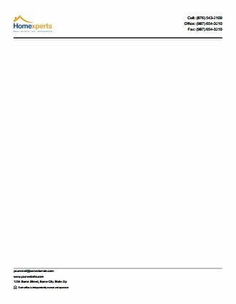 Homeexperts Canada Letterheads HEC-LH-002