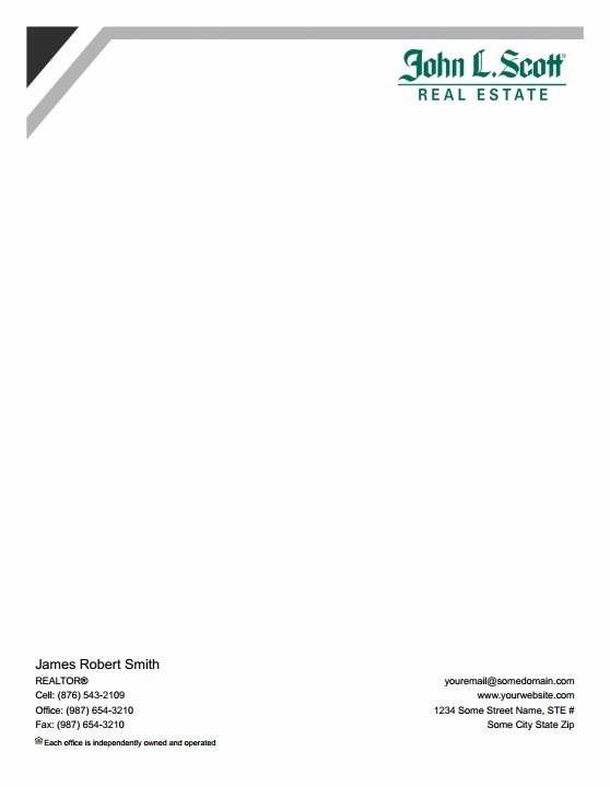 John L Scott Real Estate Letterheads JLSRE-LH-008