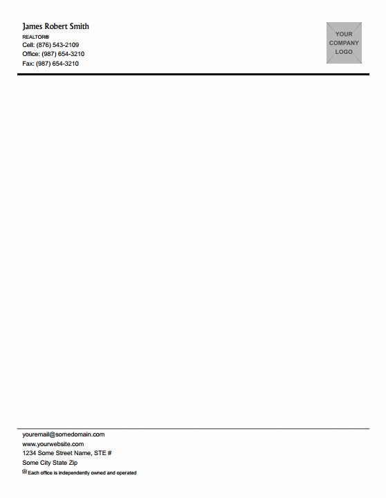 Real Estate Letterheads IRE-LH-001