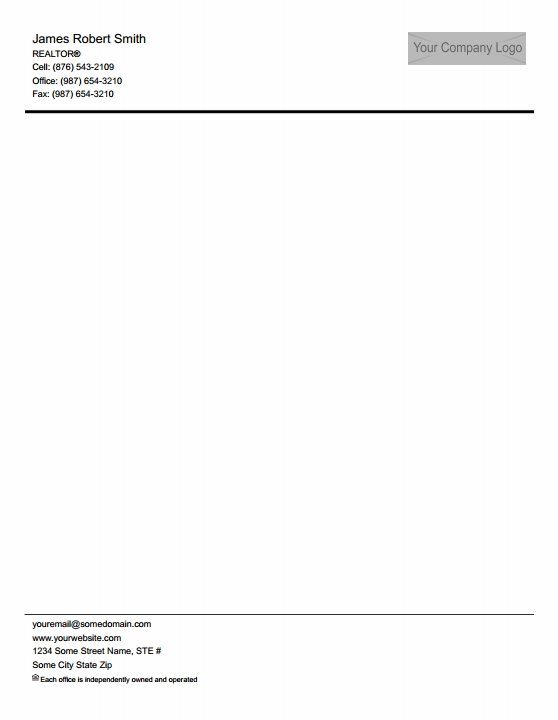 Real Estate Letterheads IRE-LH-001