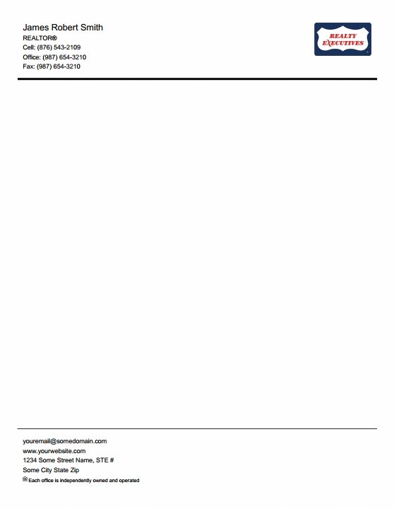 Realty Executives Letterheads RE-LH-001