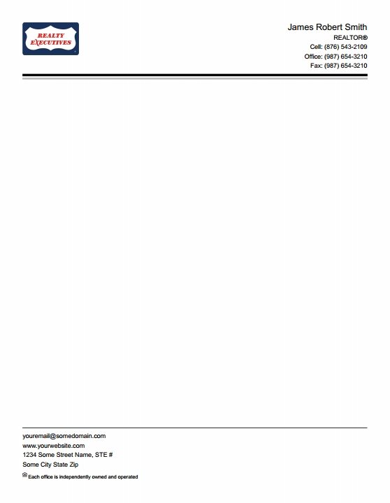 Realty Executives Letterheads RE-LH-002