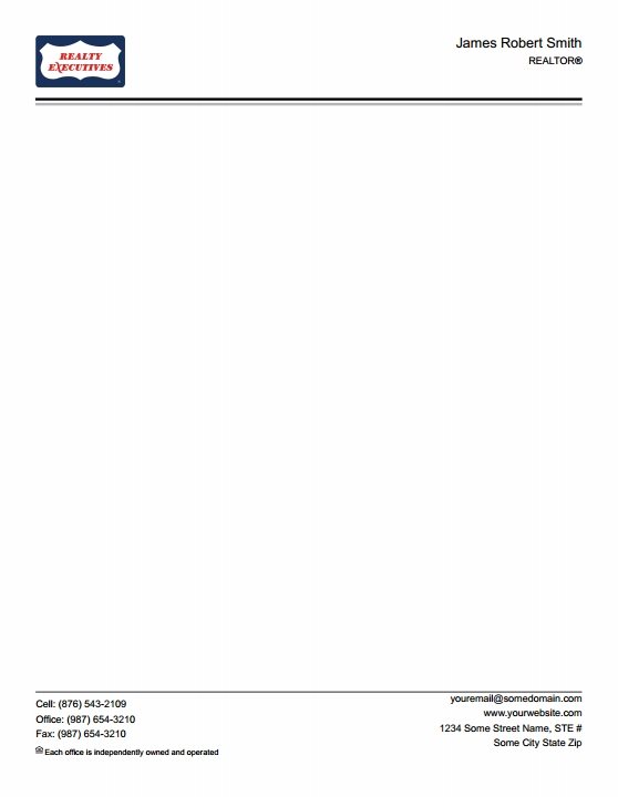 Realty Executives Letterheads RE-LH-004