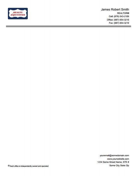 Realty Executives Letterheads RE-LH-006