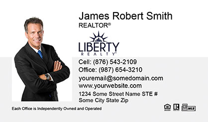 LIberty Realty Business Card Template LR-BCM-001