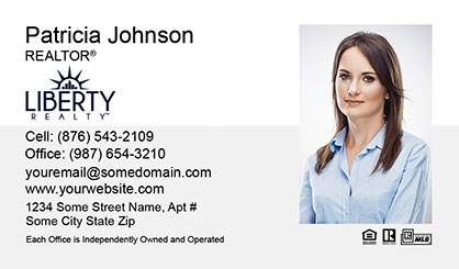 LIberty Realty Business Card Template LR-BCM-002