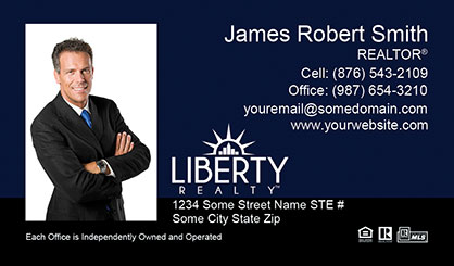 LIberty Realty Business Card Template LR-EBC-007