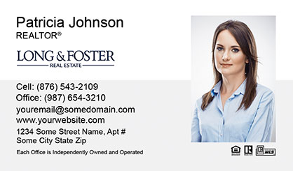 Long and Foster Business Card Template LF-BC-002