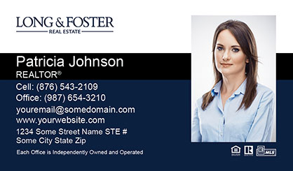 Long and Foster Business Card Template LF-BC-004
