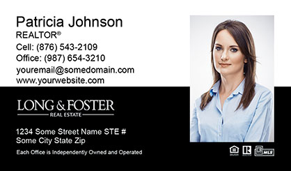 Long-and-Foster-Business-Card-Core-With-Full-Photo-TH53-P2-L3-D3-Black-White