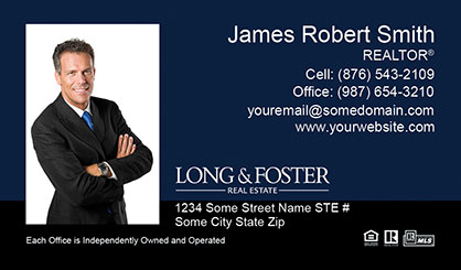 Long and Foster Business Card Template LF-BCM-007