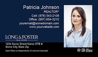 Long and Foster Business Card Template LF-BC-008