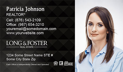 Long-and-Foster-Business-Card-Core-With-Full-Photo-TH74-P2-L3-D3-Black-Others