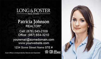Long-and-Foster-Business-Card-Core-With-Full-Photo-TH77-P2-L3-D3-Black-Others