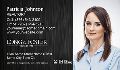 Long-and-Foster-Business-Card-Core-With-Full-Photo-TH83-P2-L3-D3-Black-Others