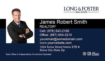 Long-and-Foster-Business-Card-Core-With-Medium-Photo-TH52-P1-L1-D3-Blue-Black-White