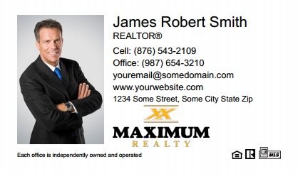 Maximum Realty Canada Business Cards MRC-BC-001