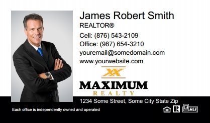 Maximum Realty Canada Business Cards MRC-BC-005