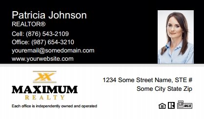 Maximum-Realty-Canada-Business-Card-Compact-With-Small-Photo-T2-TH18BW-P2-L1-D1-Black-White-Others