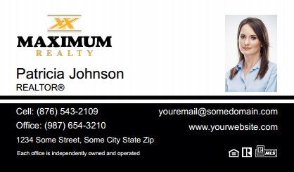 Maximum-Realty-Canada-Business-Card-Compact-With-Small-Photo-T2-TH24BW-P2-L1-D3-Black-White