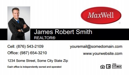 Maxwel-Realty-Canada-Business-Card-Compact-With-Small-Photo-T2-TH16BW-P1-L1-D1-Black-White